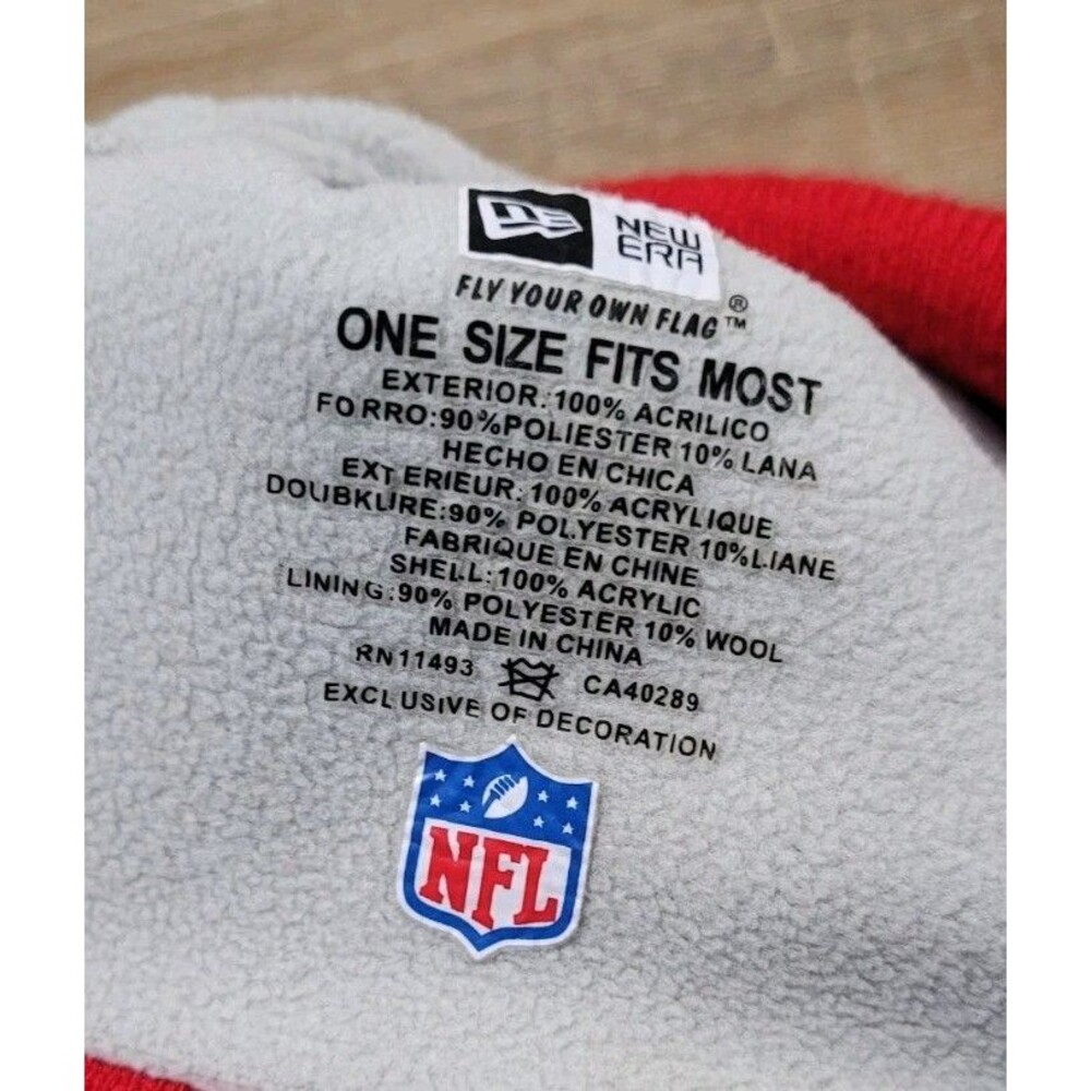 New England Patriots New Era knit pom hat 2015 50TH Gold Collection TB12 Brady - Picture 3 of 3